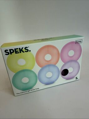 SPEKS Gump Miniature Memory Gel Stress Loops 6 Pack Pink Blue Green Purple Mini
